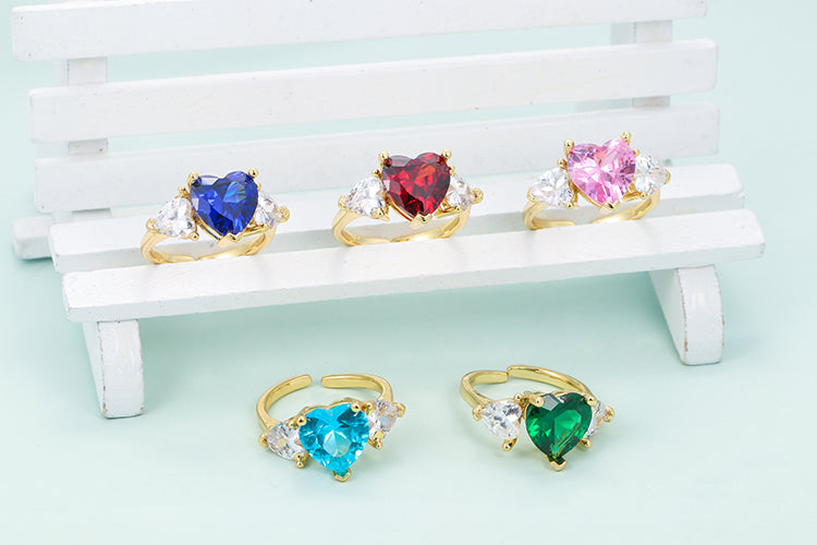 Dazzling Heart Sparkles Ring