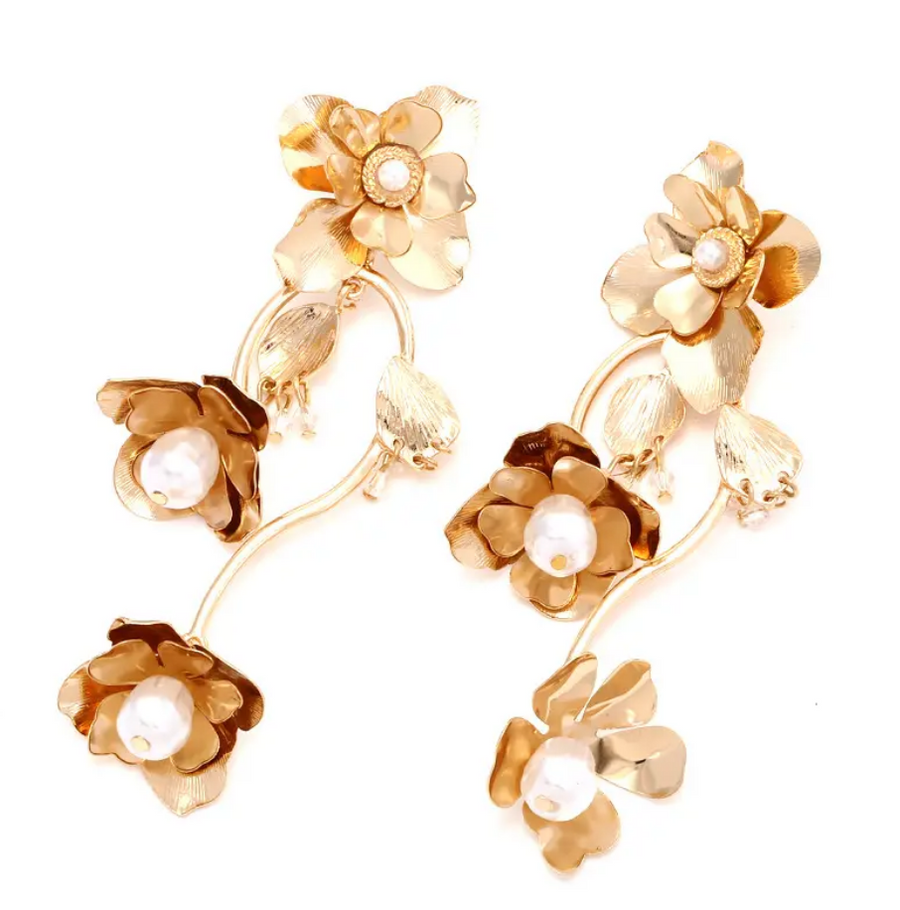 Flower Chandelier Blooming Earrings