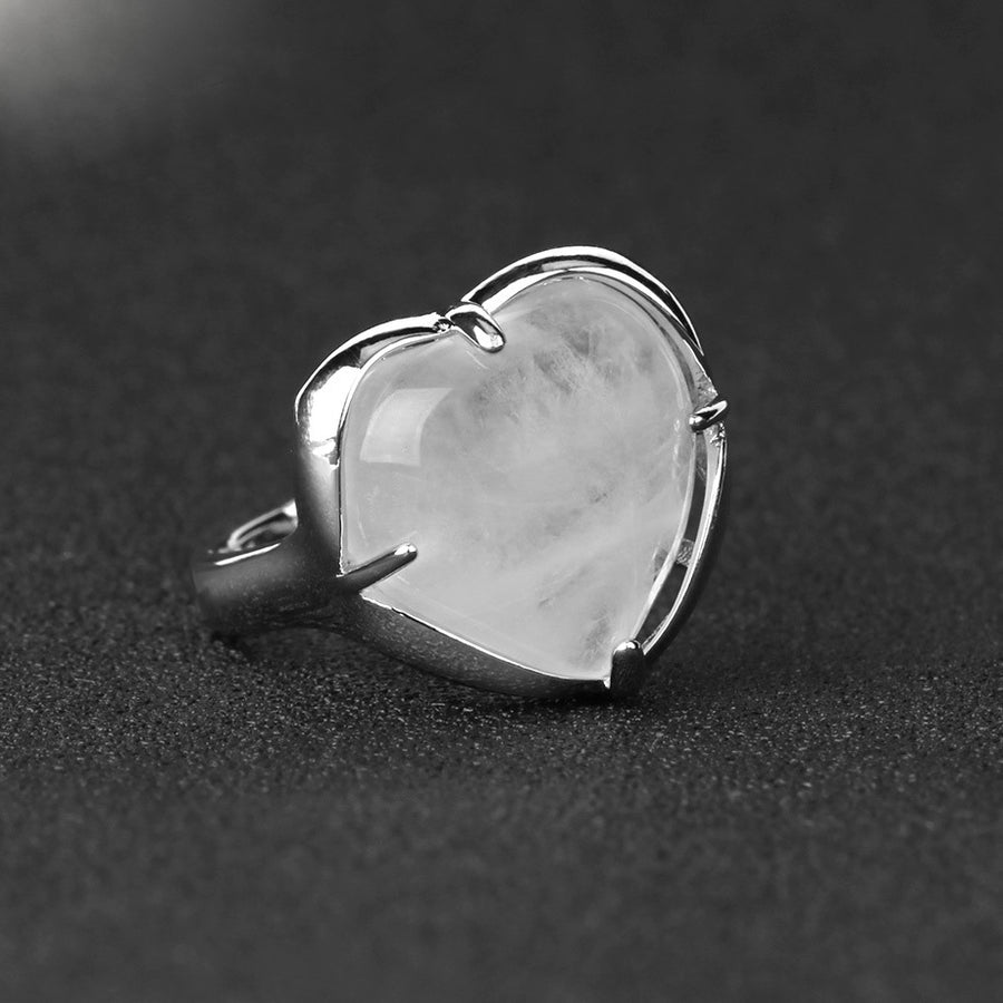 Casablanca moon light Heart Crystal Ring