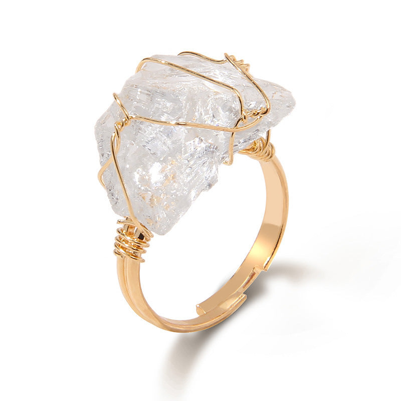 Life of Istanbul night moon Crystal ring - White Color