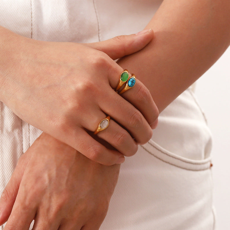 Milan sun of Morning Ring - Blue Color