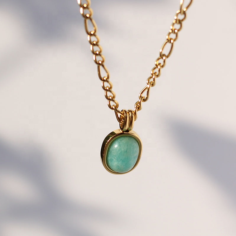 Amazonite Gemstone Pendant Necklace