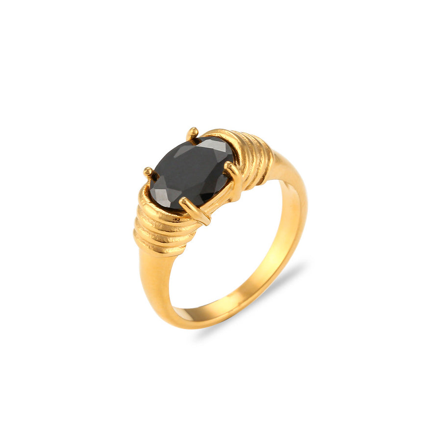 Santa Monica Beautiful Sea Zircon Stone Natural Crystal Ring