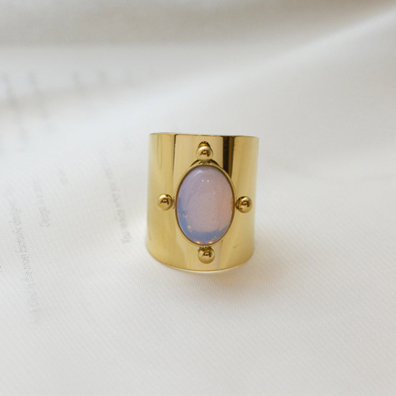 Beloved Natural Stone Ring - Light Pink Color