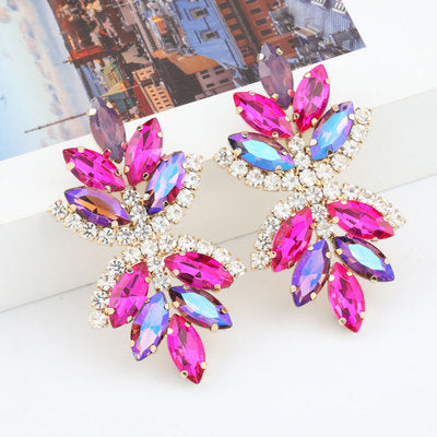 Loving Vibes Amethyst Sapphire Earrings Earrings | Cleoblvd