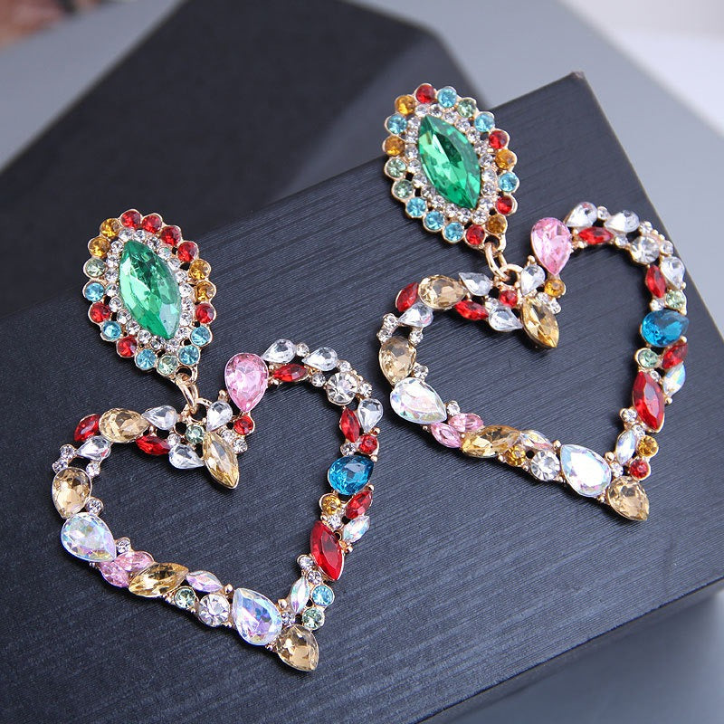 Caribbean Lights Heart Gem Earrings