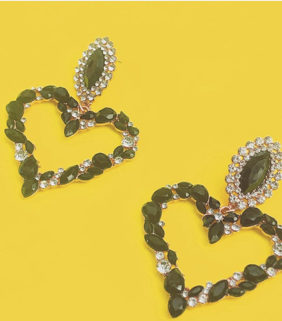Black Onyx Elegant Silver Drop Healing Property Earrings